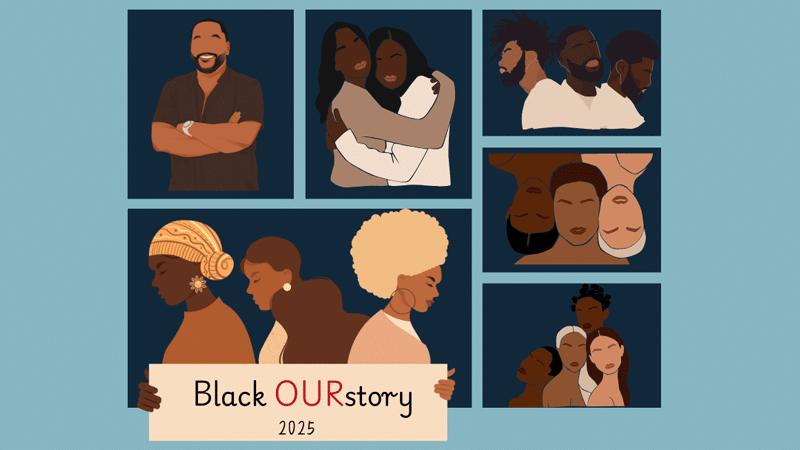 Black OURstory graphic